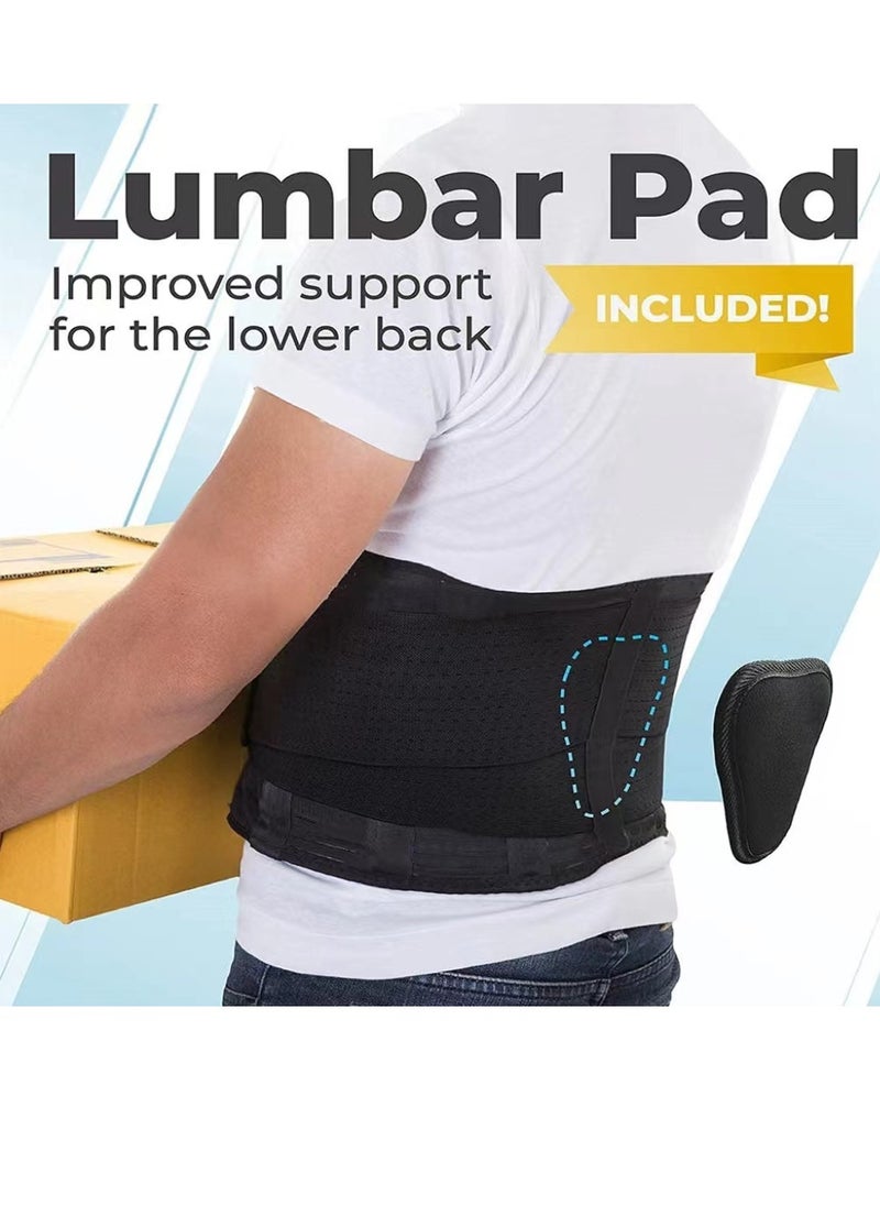 Generic - Waist Support Belt High Elastic Breathable Double Compression Support Belt For Weightlifting Work Adjustable And Removable Lumbar Cushion To Relieve Disc Herniation Sciatica Scoliosis (S/M size) - Image 1