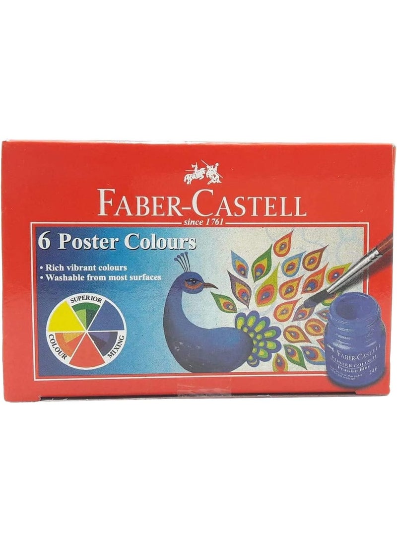 Faber-Castell Faber Castell Poster Colors - 6 Shades - Image 3