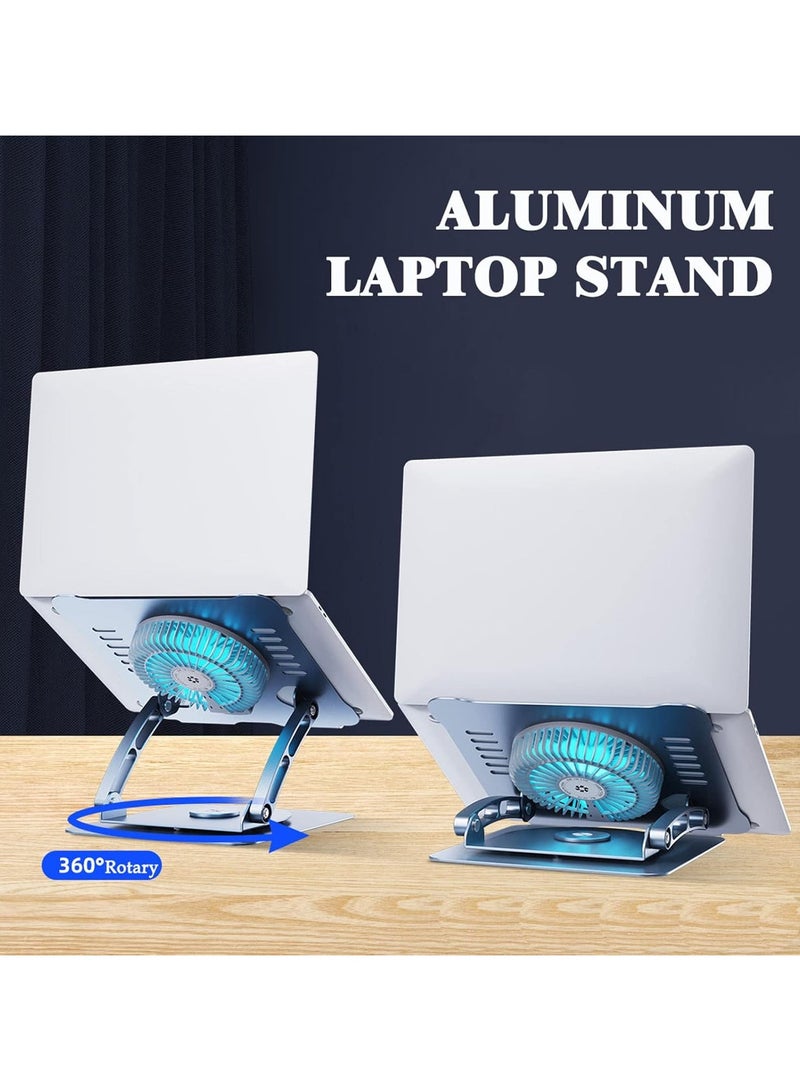 راكسوم سبائك الألومنيوم دفتر تبديد الحرارة قوس الجملة سطح المكتب رفع للطي قابل للتعديل سرعة الرياح لوحة معدنية قوس، الفضة - Image 5