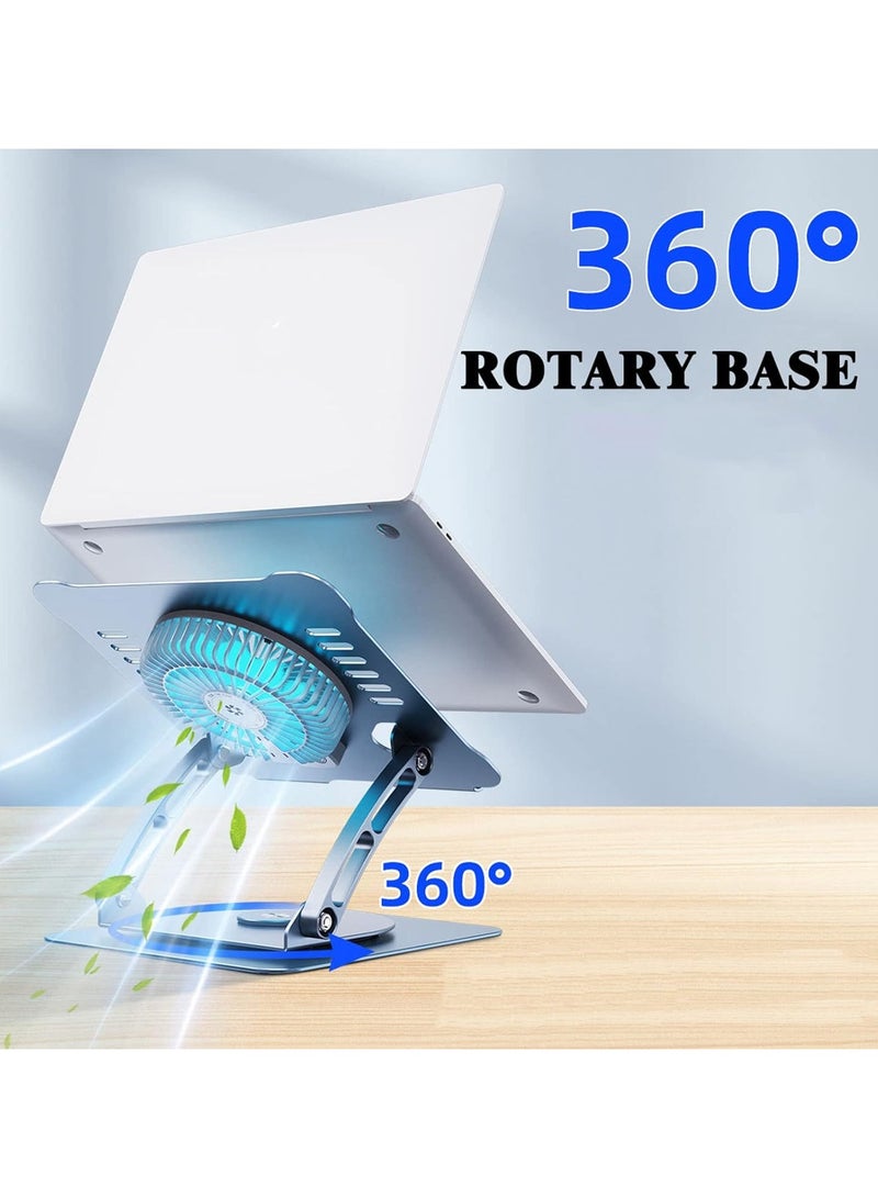 راكسوم سبائك الألومنيوم دفتر تبديد الحرارة قوس الجملة سطح المكتب رفع للطي قابل للتعديل سرعة الرياح لوحة معدنية قوس، الفضة - Image 3