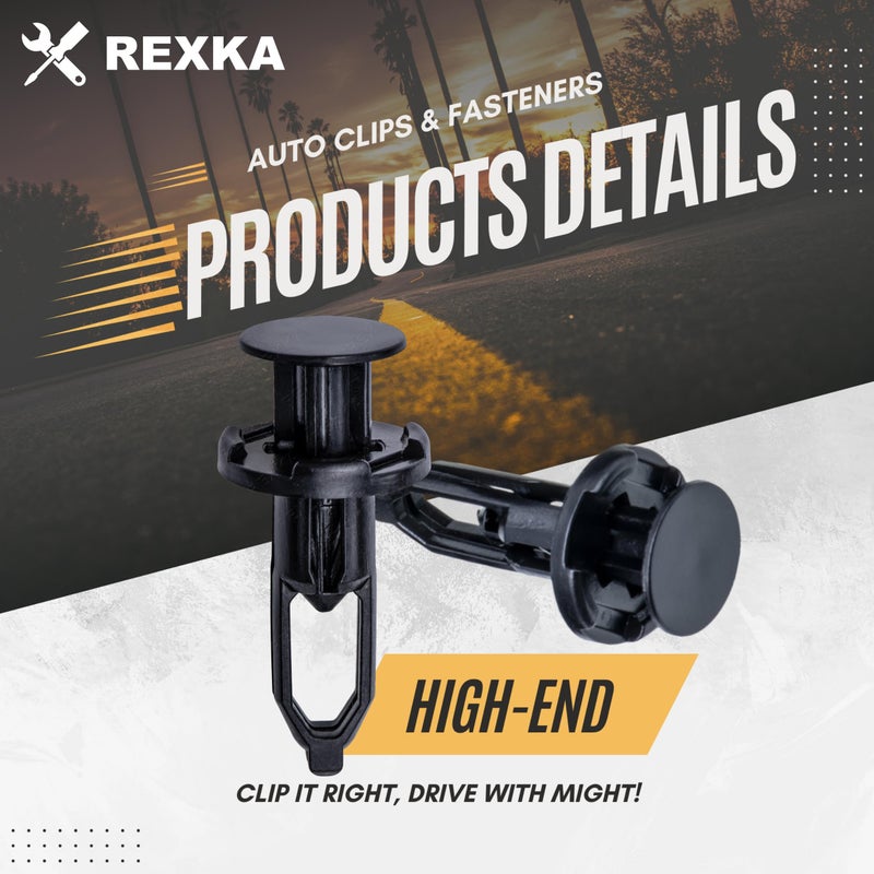 Rexka مقاطع تثبيت غطاء واقي الفندر من ريكسا 20 قطعة متوافقة مع تويوتا ليكزس 52161-16010 52161-02020 - Image 4