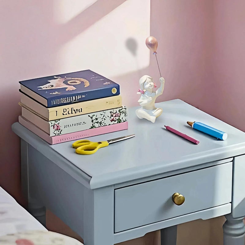 DiliComing White Girl with Pink Balloon Statue Decor - Resin People Crafts Figurine - Cute Handmade Small Sculpture for Desktop Shelf DÃ©cor, 2 x 1.65 x 5.5 inches - Image 2