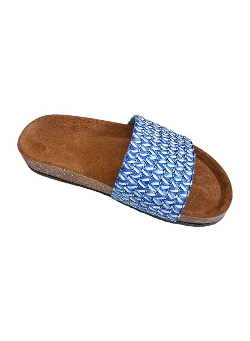 Karisma Cork And Latex Suede Lining Footbed, Soled Slippers Style With Simple Strap - Image 3