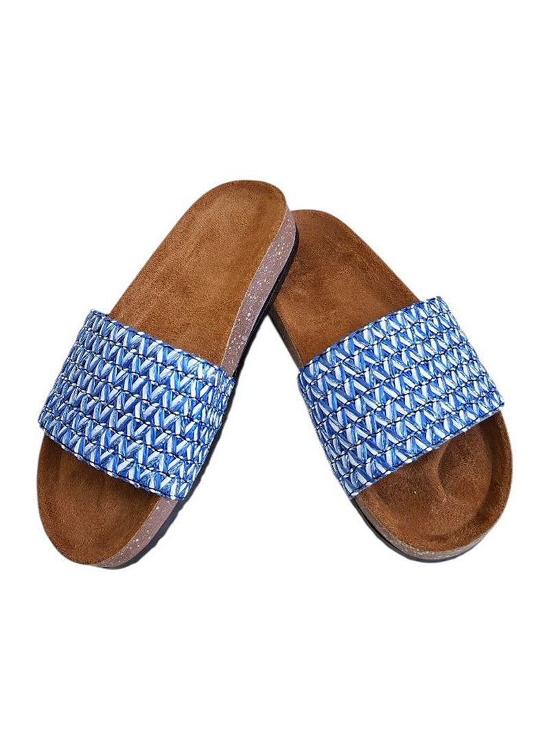 Karisma Cork And Latex Suede Lining Footbed, Soled Slippers Style With Simple Strap - Image 1