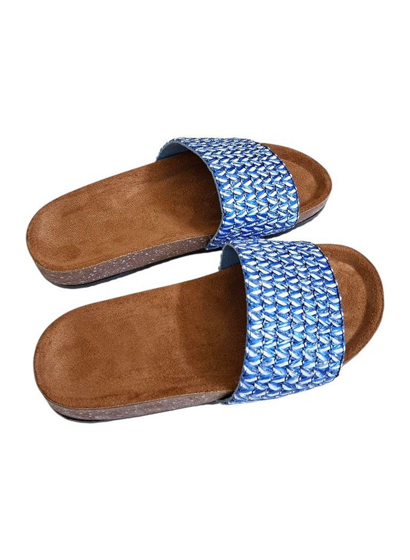 Karisma Cork And Latex Suede Lining Footbed, Soled Slippers Style With Simple Strap - Image 2