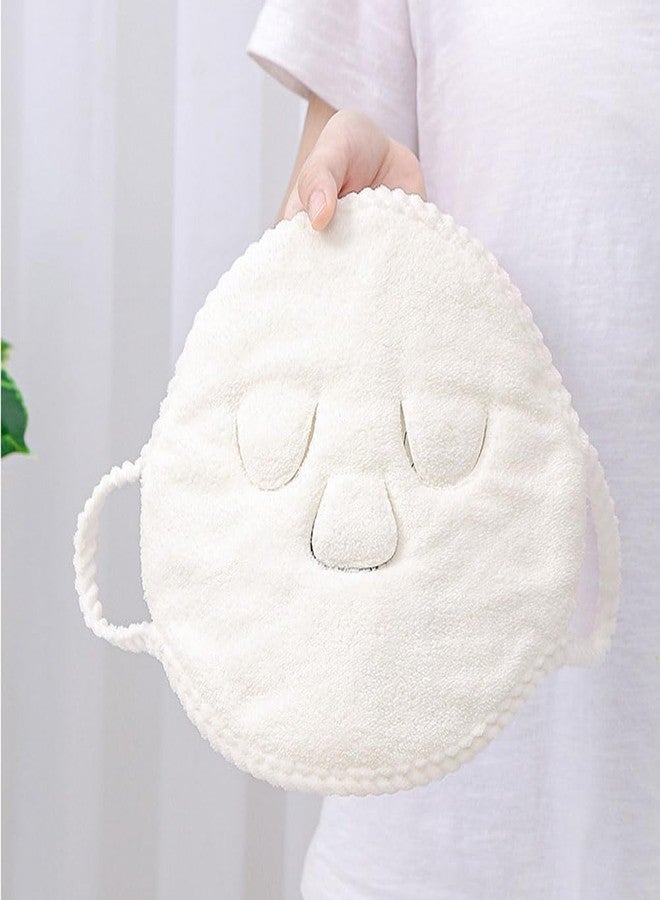 لوزين، قطعتان من مناشف تبخير الوجه الناعمة، قابلة لإعادة الاستخدام، منشفة سميكة للوجه، كمادات باردة وساخنة، مرطبة، للعناية بالبشرة، مناسبة للاستخدام في صالونات التجميل أو المنزل، لون أبيض - Image 4