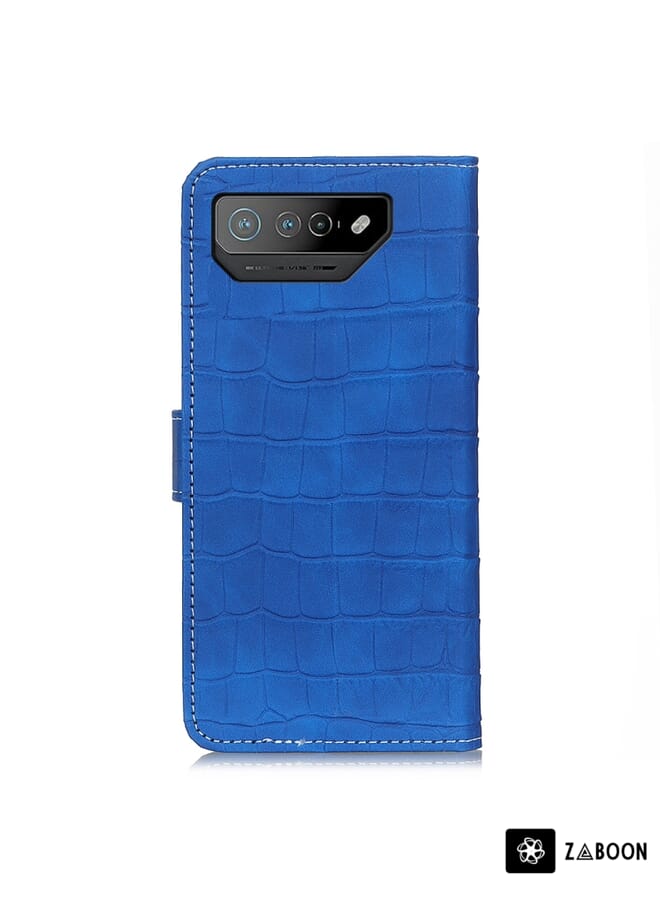 Zaboon Protective Case For Asus Zenfone 7 Magnetic Crocodile Texture Horizontal Flip Leather - Image 3