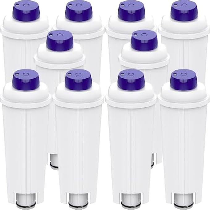 Aiitomg 10 X Coffee Machine Water Filter For Delonghi Magnifica S Dlsc002 Portafilter Machine Delonghi Water Filter For DeLonghi Ecam Etam Ec Bc Series - Image 1