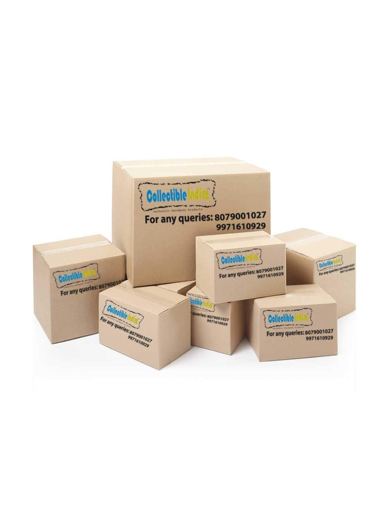 Collectible India Akhand Diya for Puja | Diyas Decorative Brass Crystal Oil Lamp | Diwali Decoration Item - Lantern Oval Shape Diwali Gifts | Return Gift | Home Decor Puja Lamp - Image 2