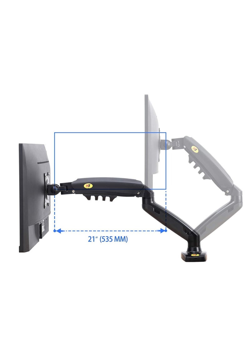 NB North Bayou Monitor Desk Mount Stand Full Motion Swivel Arm Gas Spring for 17in-30in Computer From 4.4lbs to 14.3lbs Black - Image 5