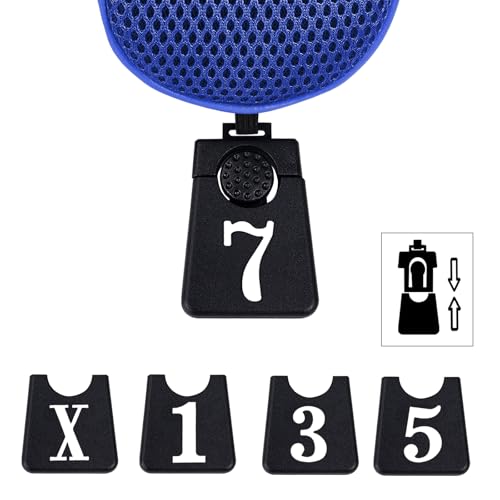 Andux 3pcs/Set Golf 460cc Driver Wood Club Head Covers Long Neck with No. Tags Blue - Image 4
