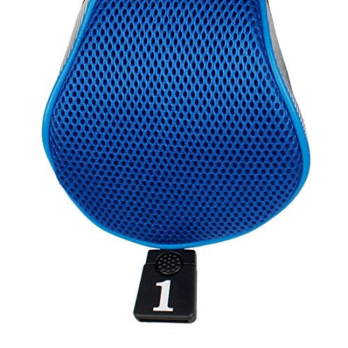 Andux 3pcs/Set Golf 460cc Driver Wood Club Head Covers Long Neck with No. Tags Blue - Image 3