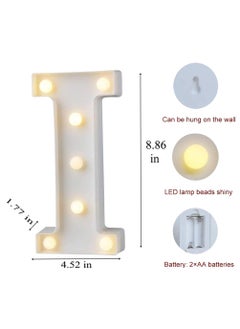 MUMUXI MUMUXI 5W LED Marquee Letter Lights Warm White I Shape  - Image 2
