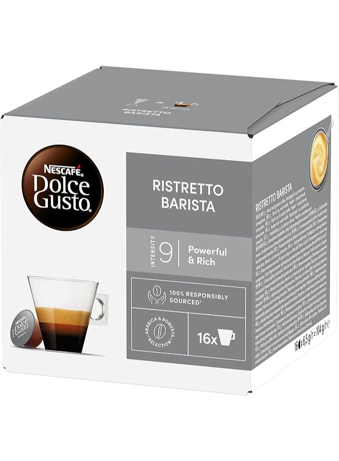 دولسي قوستو كبسولات قهوة ريستريتو باريستا من نسكافيه دولتشي غوستو، 16 كبسولة - Image 3
