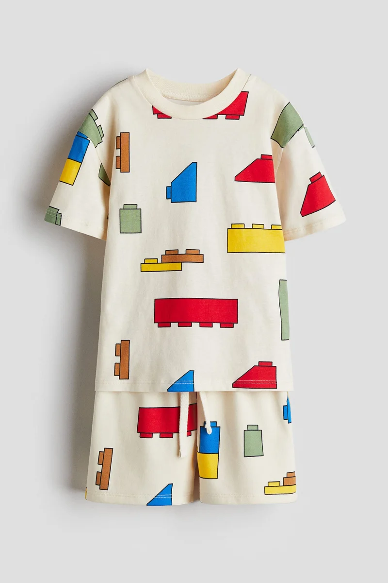 اتش اند ام طقم مطبوع من قطعتين