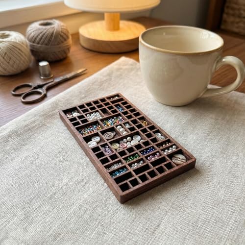 Colaxi Wood Jewelry Tray,Display Box for Drawers,Dressers,Store Display,Vintage Gift,Bracelet Organizer, Ears Holder - Image 5