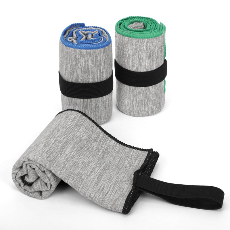 NUOYEE 3 Pack Microfiber Gym Towel Fast Drying Men Women Workout Gear for Body Sweat Sports Exercise Fitness Tennis Running Riding Hiking Camping Yoga Jogging Fishing Working Out Towel - Image 1