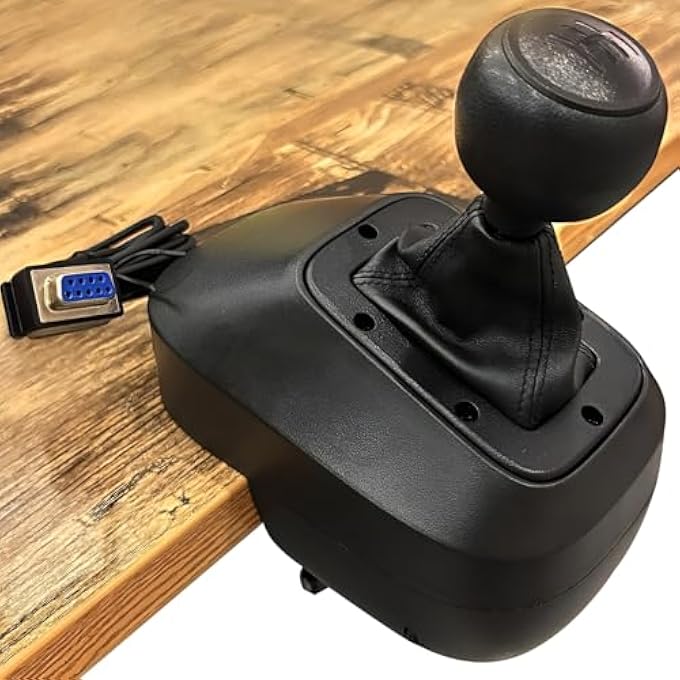 rayihni GEAR SHIFTER FOR LOGITECH G29 DRIVING FORCE Â€“ HIGH-PERFORMANCE SIX-SPEED H-PATTERN SHIFTER WITH PUSH-DOWN REVERSE, DURABLE CONSTRUCTION, SECURE MOUNTING FOR RACING WHEELS - Image 1