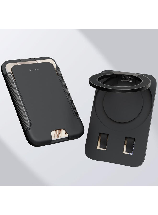 عام محفظة ماج سيف مع حامل قابل للتعديل لسلسلة آيفون 17/16/15/14/13/12، محفظة هاتف مغناطيسية، حاملة لـ 3 بطاقات. - Image 2