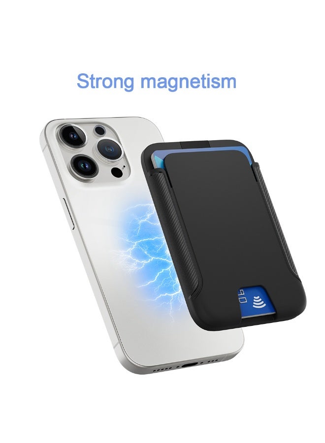 عام محفظة ماج سيف مع حامل قابل للتعديل لسلسلة آيفون 17/16/15/14/13/12، محفظة هاتف مغناطيسية، حاملة لـ 3 بطاقات. - Image 3