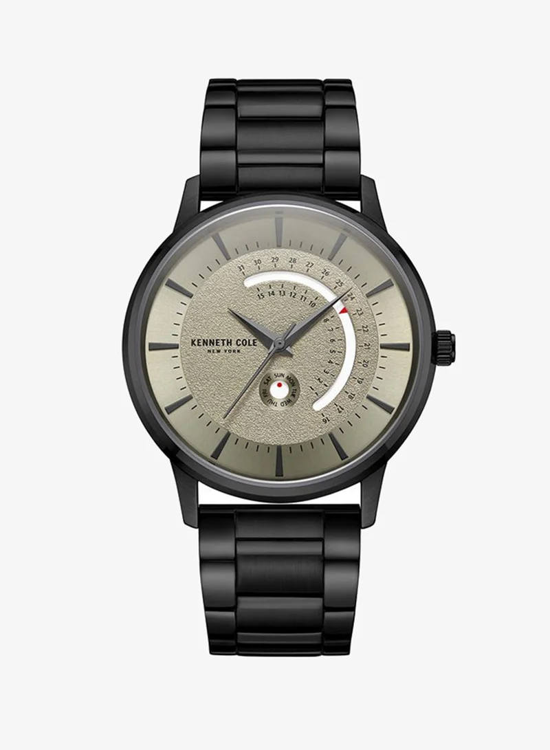 Kenneth Cole New York Modern Classic Grey Dial Black Stainless Steel Bracelet Analog Watch for Men 42mm