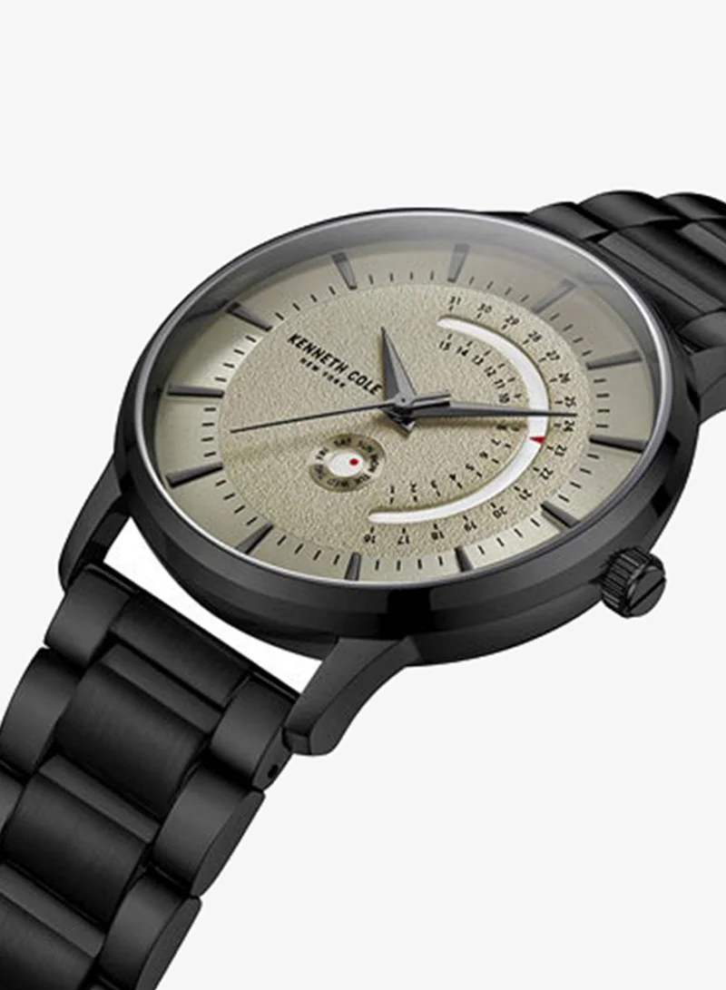 Kenneth Cole New York Modern Classic Grey Dial Black Stainless Steel Bracelet Analog Watch for Men 42mm