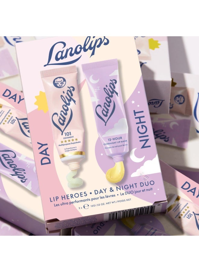 Lanolips 101 Lanolin Lip Balm & Overnight Lip Mask Duo - Heroes Kit for Complete Day to Night Care - Deeply Hydrating Moisturizer Set with Pure Lanolin Oil (2 Count) - Image 5