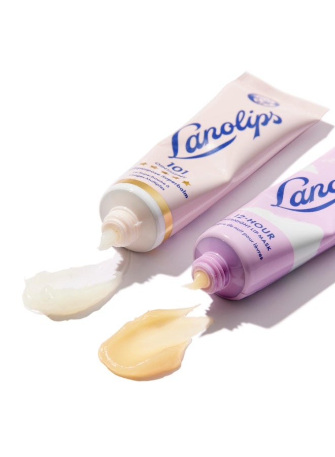 Lanolips 101 Lanolin Lip Balm & Overnight Lip Mask Duo - Heroes Kit for Complete Day to Night Care - Deeply Hydrating Moisturizer Set with Pure Lanolin Oil (2 Count) - Image 4