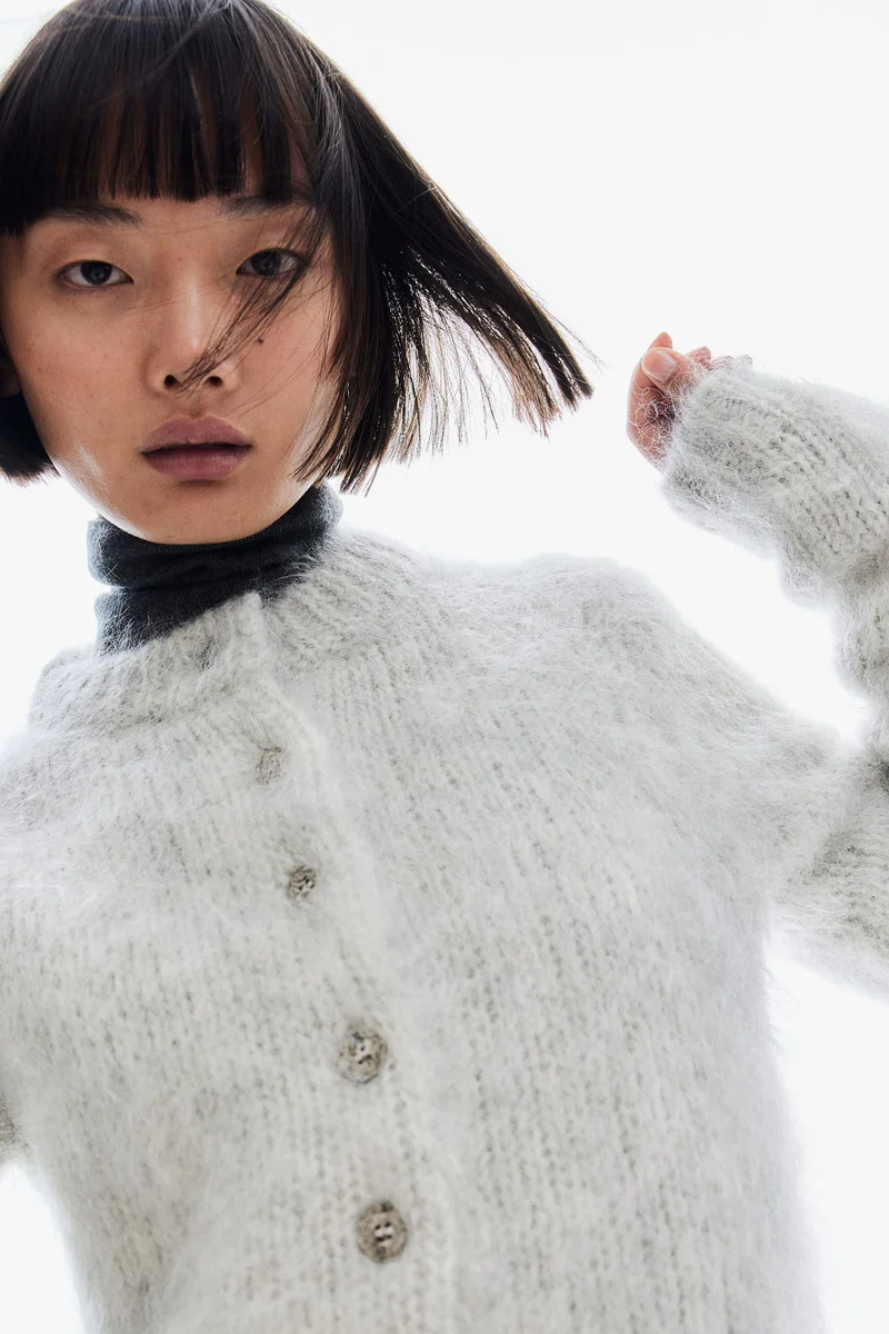 اتش اند ام Mohair-Blend Cardigan