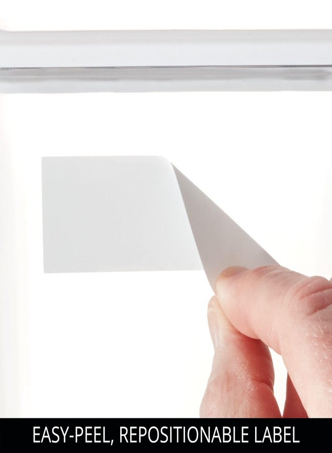 InterDesign iDesign Extra Large Airtight Kitchen Canister with Peel 'N Place Erasable Label - Set of 2 - Clear/White - Image 5