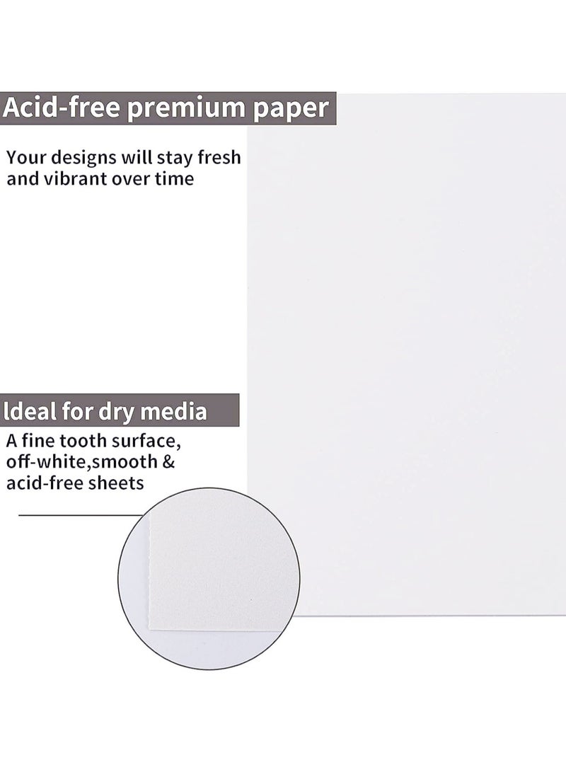 غايو دفتر رسم فني، 100 ورقة، حلزوني، دفتر تلوين للرسم بالأكريليك والألوان المائية، مقاس 9×12 بوصة - Image 5