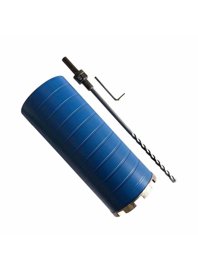 EDiamondTools Dry Core Bit for Brick and Concrete Block with Pilot Bit - 4" Diameter - 1/2" Shank Arbor - #30/40 Diamond - Image 1