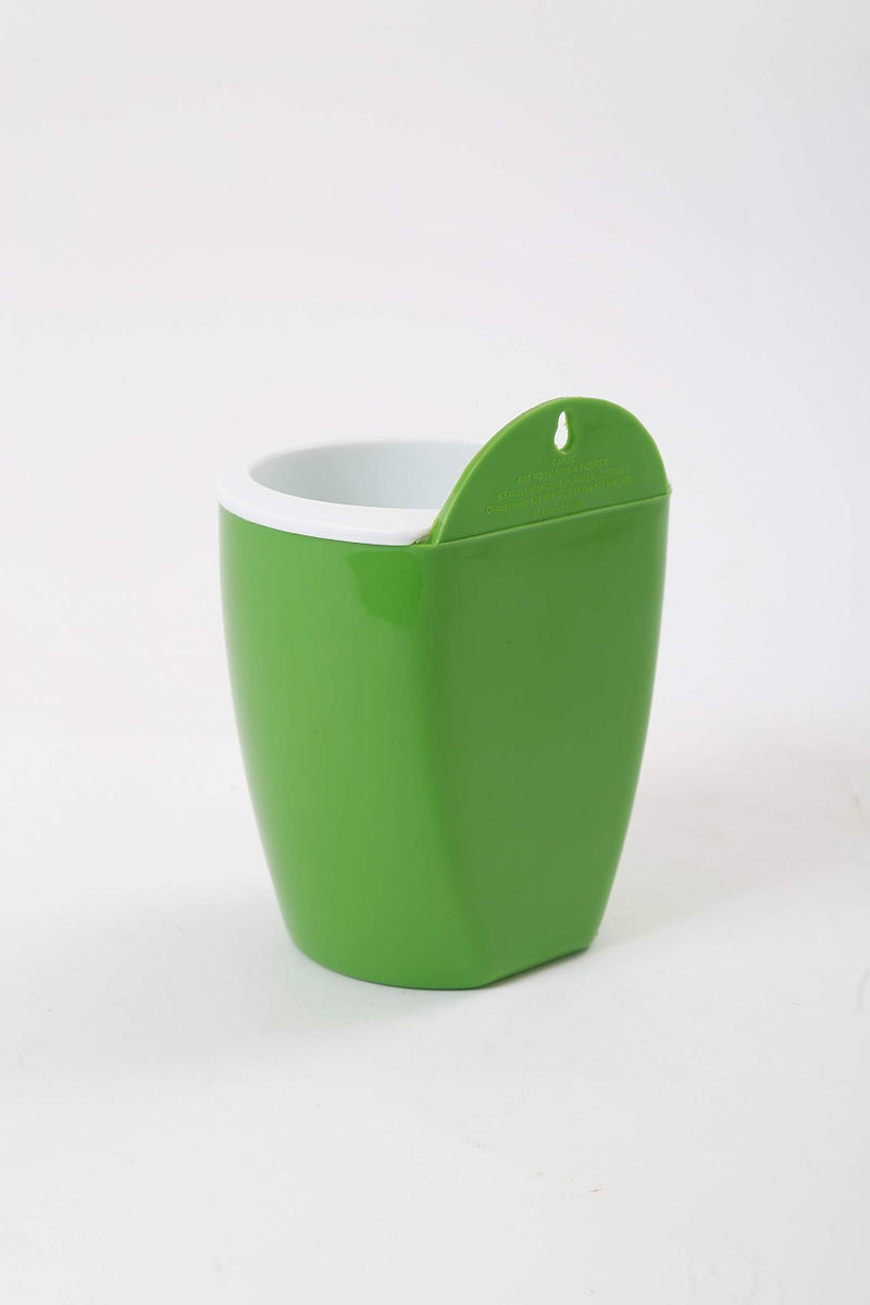 CAPPL Self Watering Hanging Planter Flower Pot (Green-White Pack of 6) - Image 3