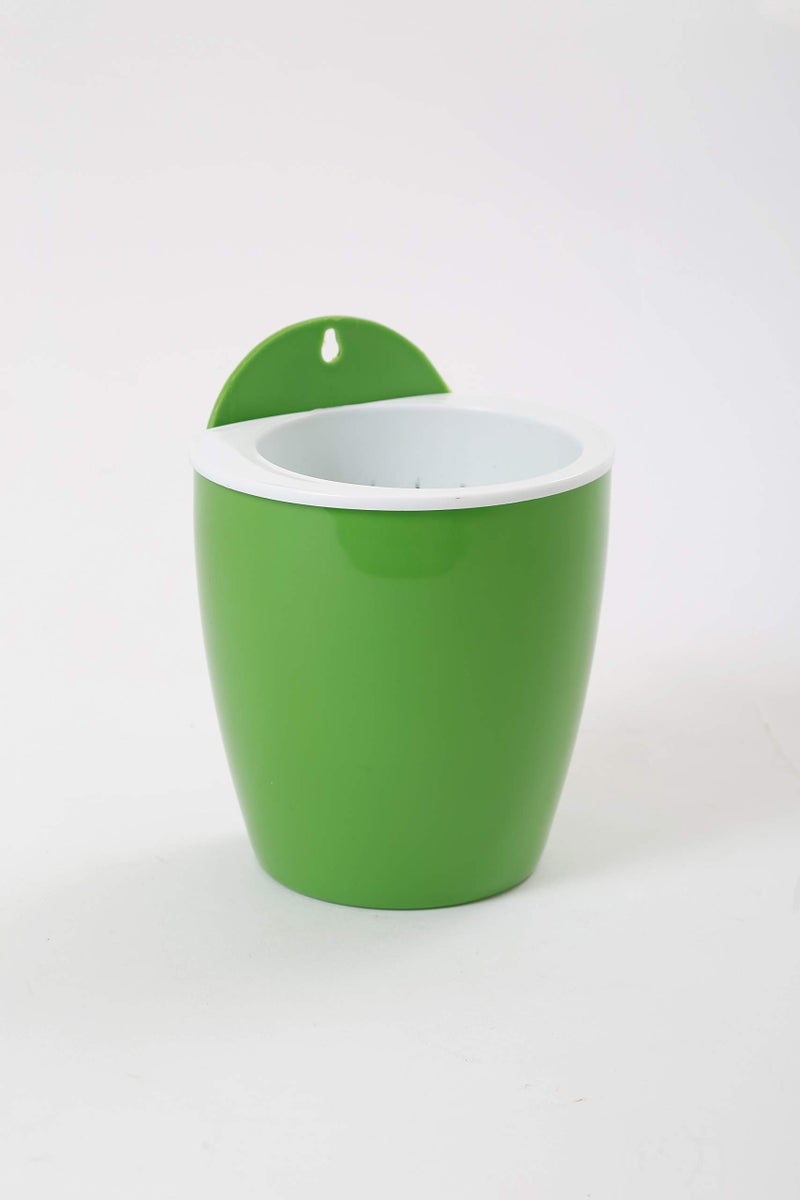 CAPPL Self Watering Hanging Planter Flower Pot (Green-White Pack of 6) - Image 2