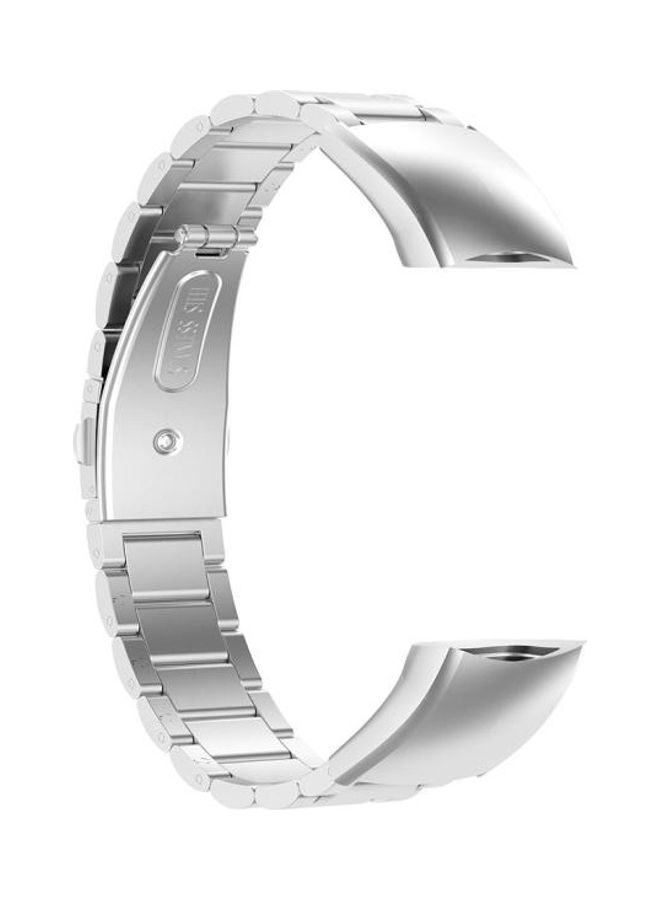 NIBEMINENT Three Beads Steel Wrist Strap Watchband For Huawei Honor Band 4 (CRS-B19)/Honor 5 (CRS-B19S) Silver - Image 4