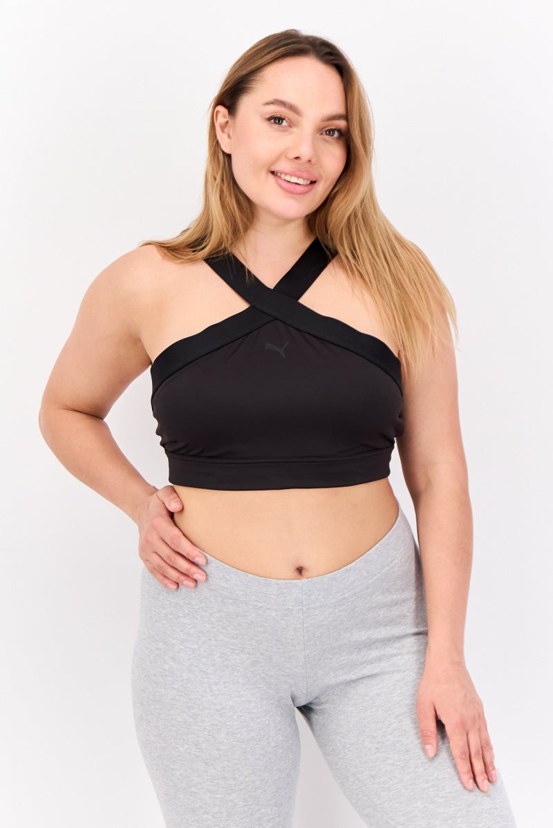 PUMA Women Sportswear Fit Sleeveless Padded Training Sport Bra, Black - Image 1