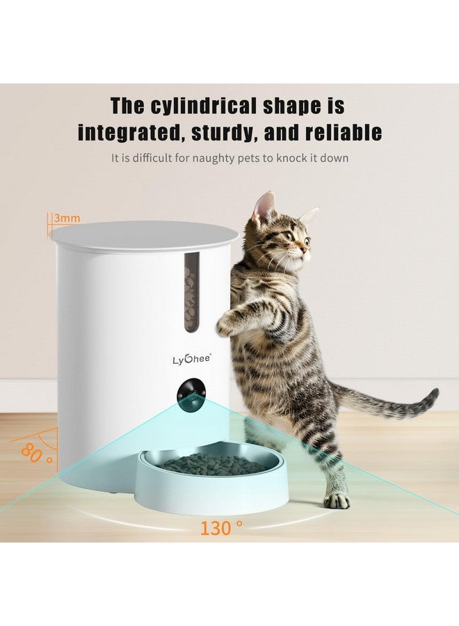 lychee Lychee Automatic Cat Feeder with Camera, 5G WiFi Pet Feeder, 1080P HD Video with Night Vision,2-Way Audio Smart App Control, 2.8L Dry Food Dispenser for Cats and Samll Dog  - Image 2