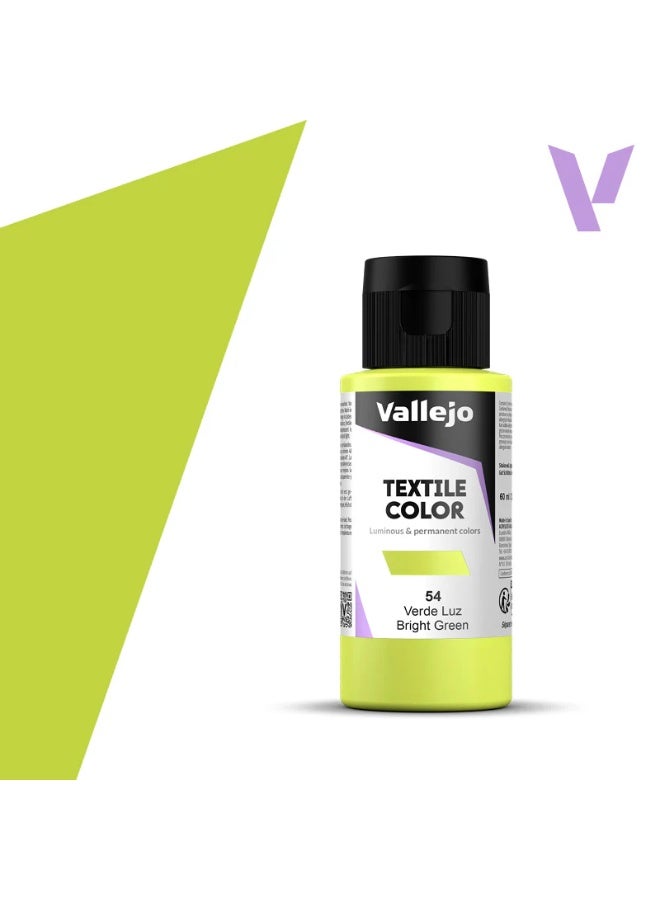 فاليجو طلاء أقمشة نسيجية أخضر لامع 54 – زجاجة 60 مل بلمسة نهائية غير لامعة قابلة للغسل