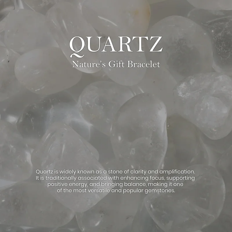 British Fossils سوار حبل هدية الطبيعة - الكوارتز