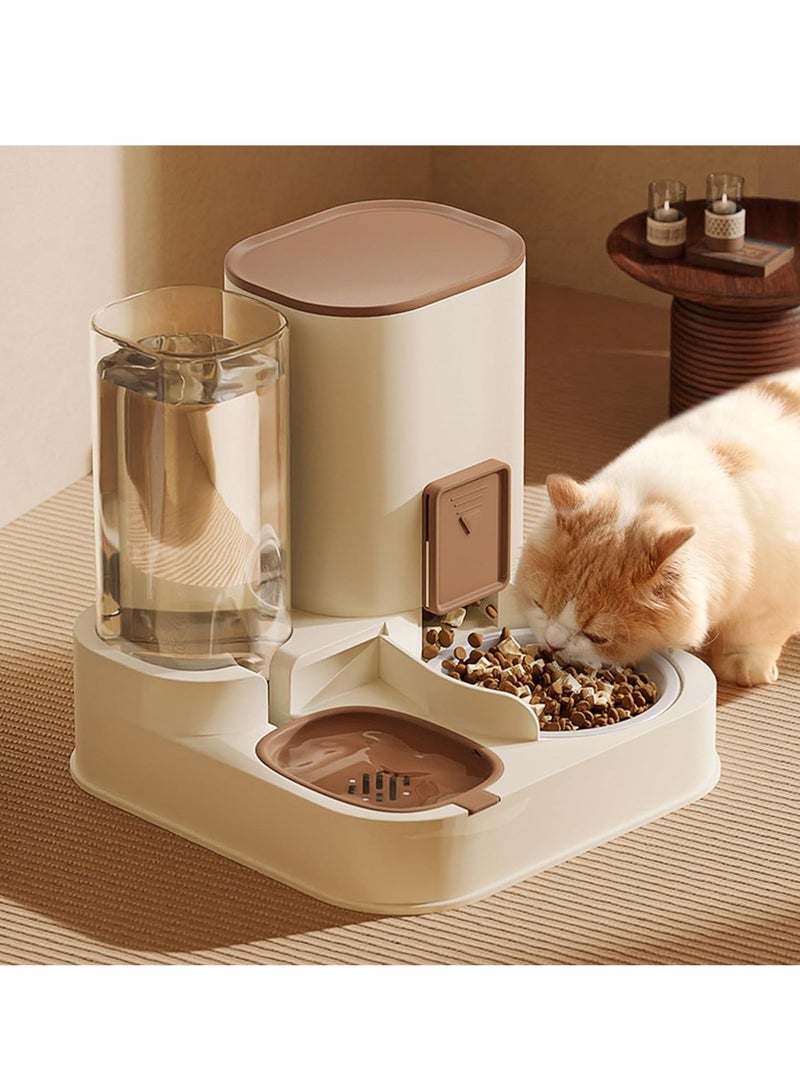Gravity Pet Feeder and Waterer – 2-in-1 Automatic Ceramic Food and Water Dispenser with Detachable Storage, Ideal for Small Pets, Convenient Self-Refilling System for Food and Water, Pet Feeding Solution - Image 1