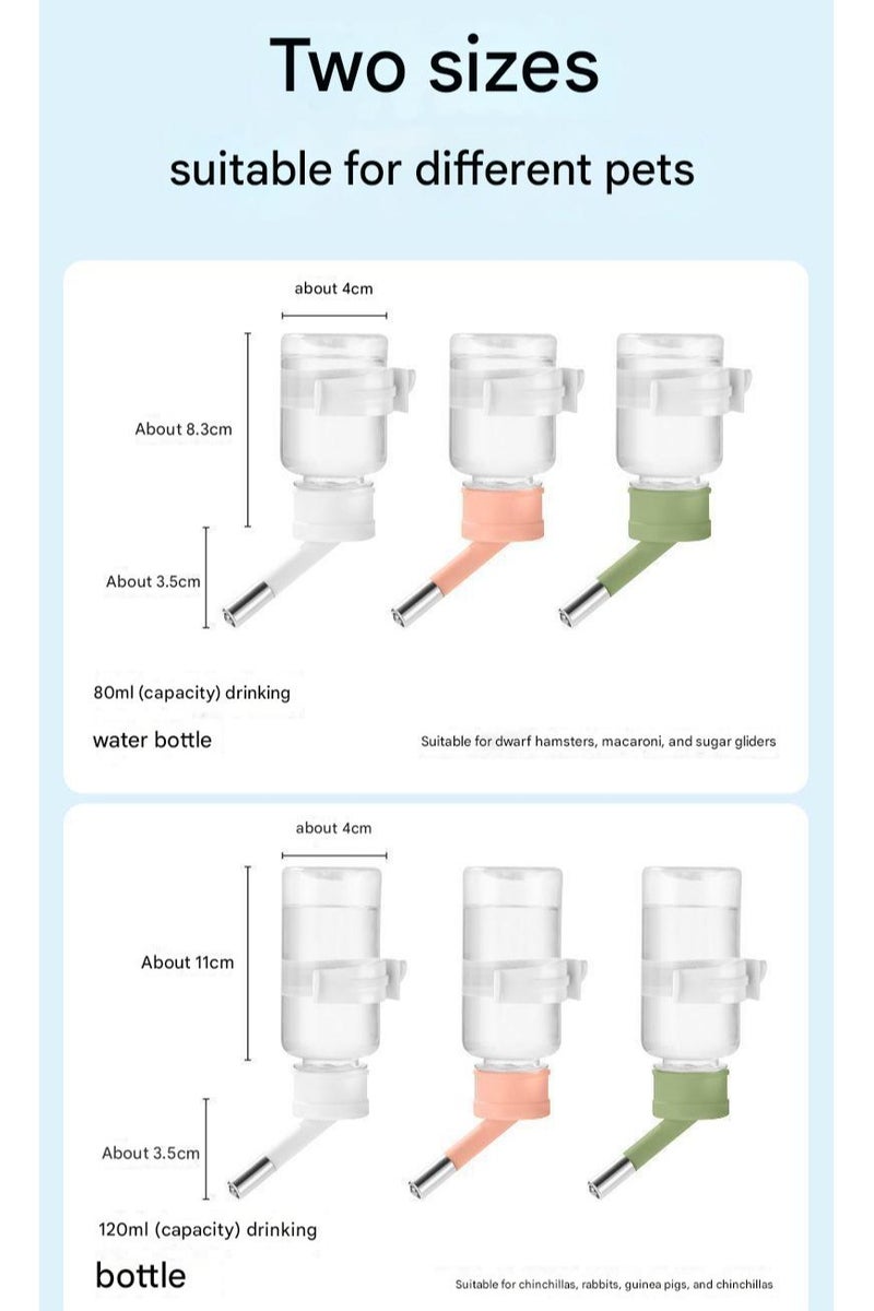 A.M Hamster Small Pets Water Drinking Bottle Plastic Rat Pet Dispenser Feeder Cage Hangable Water Bottle - Image 3