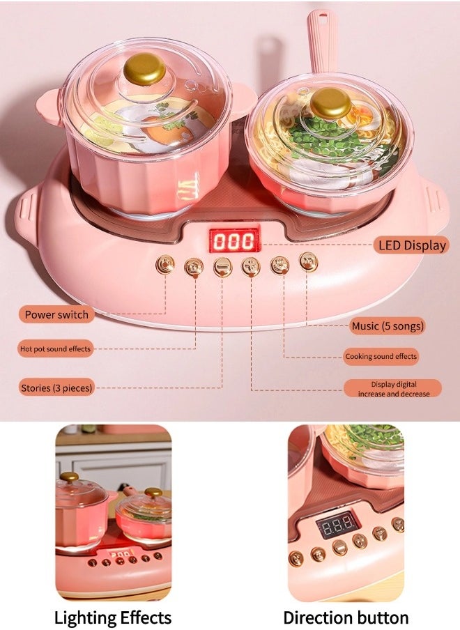 Toyzey Kitchen toys, simulated kitchen toys, simulated induction cooker toy sets, children's pretend play toys, suitable gifts for children over 3 years old, gifts for celebrations such as the start of school, children's birthdays, Easter, Ramadan, etc.  - Image 3
