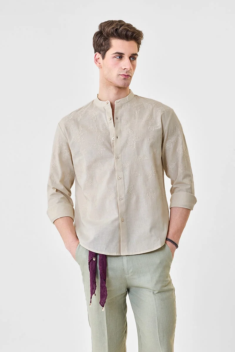 سنيتش قميص فاخر مطرز شفاف