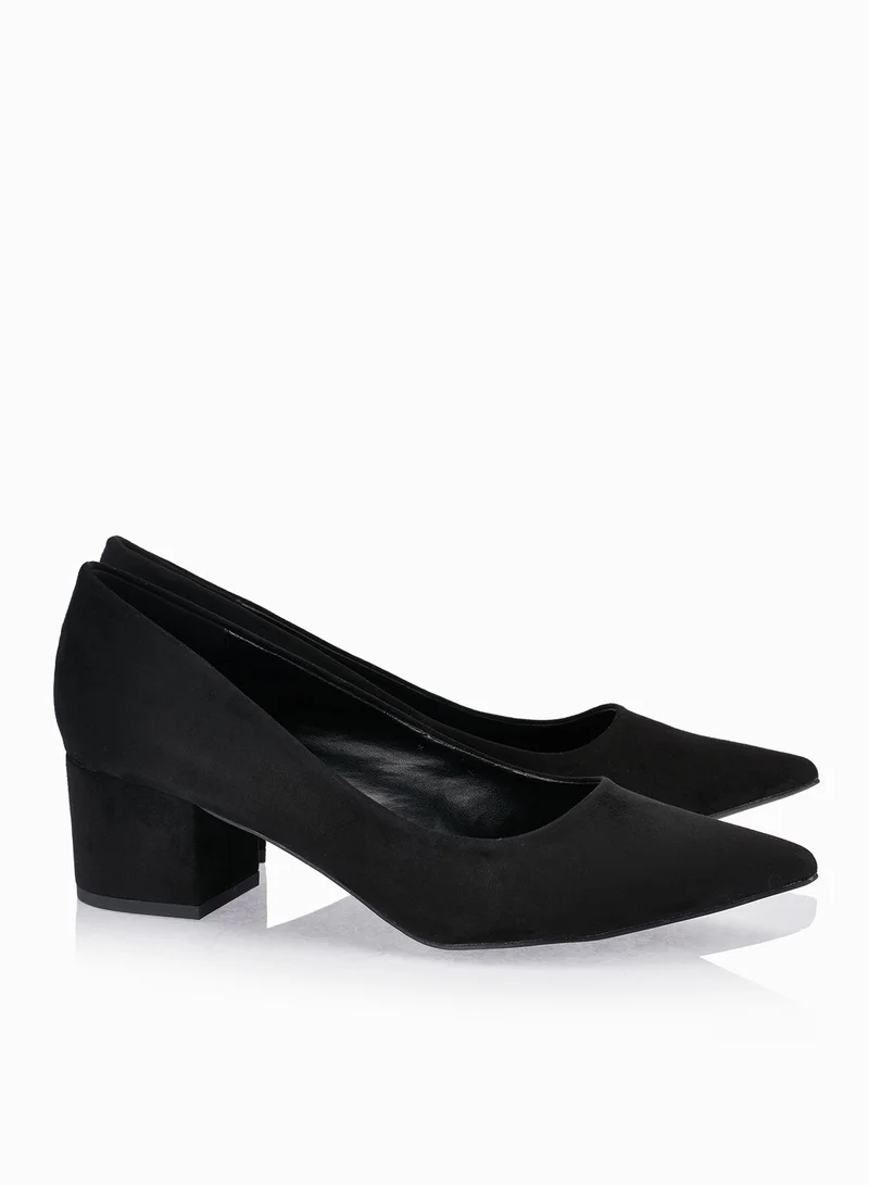 NEW LOOK Tracker Block Heel Pointed Toe Pumps