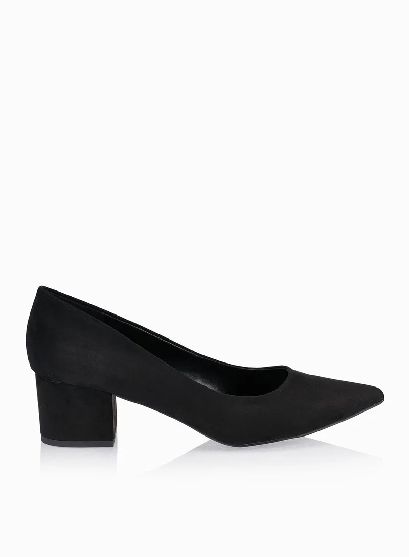 NEW LOOK Tracker Block Heel Pointed Toe Pumps