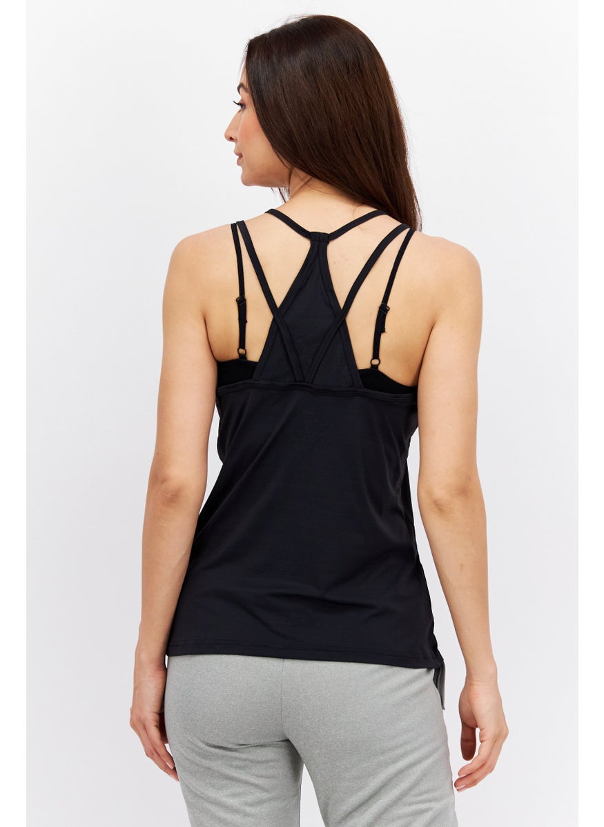 Reebok Women Sportswear Fit Sleeveless Training Top, Black  - Image 3