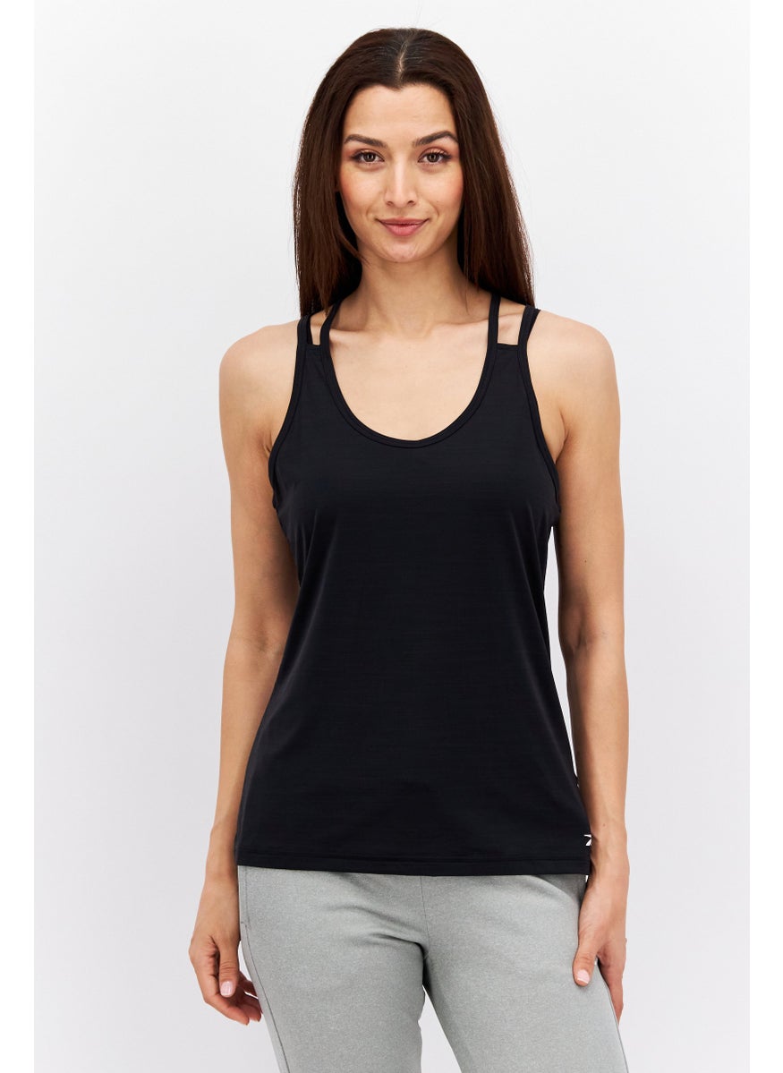 Reebok Women Sportswear Fit Sleeveless Training Top, Black  - Image 1