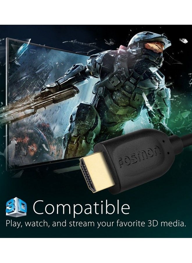 Fosmon Hdmi Cable 15Ft 4K Hdmi Cable 15 Ft Fosmon Goldplated Ultra High Speed [10.2Gbps Uhd 2160P@30Hz 3D Hd 1080P] Supports Fire Tv Apple Tv Ethernet Xbox Playstation Ps3 Ps4 Pc  - Image 4