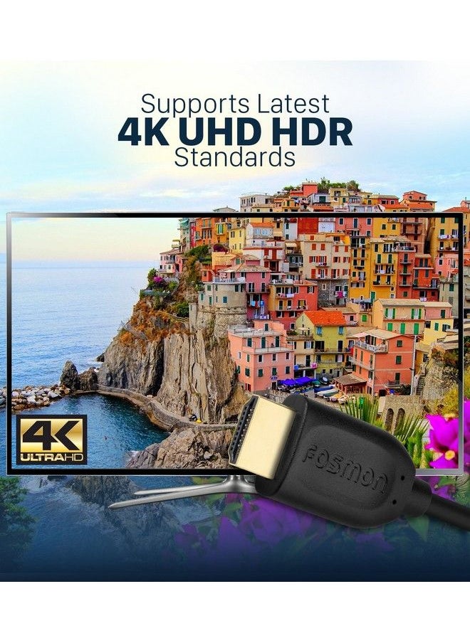 Fosmon Hdmi Cable 15Ft 4K Hdmi Cable 15 Ft Fosmon Goldplated Ultra High Speed [10.2Gbps Uhd 2160P@30Hz 3D Hd 1080P] Supports Fire Tv Apple Tv Ethernet Xbox Playstation Ps3 Ps4 Pc  - Image 5
