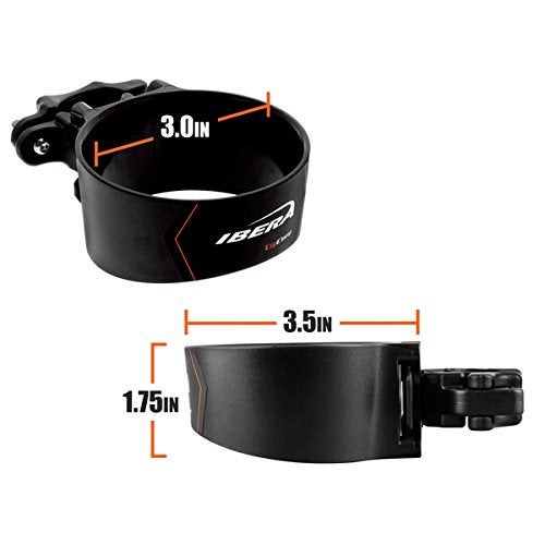 Ibera Bike Handlebar Cup Holder, Black with Multi-Way Mount for Commuters and Road bike - Image 2